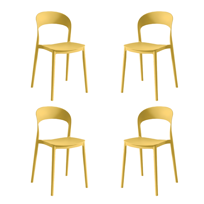 Sedia impilabile da cucina in Polipropilene 40x39x78 cm Leggera per interni ed esterni Modello LUNA