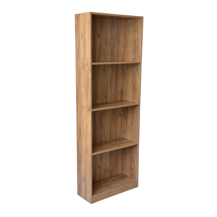 Libreria Scaffale in Legno Melaminico 4 Ripiani Resistente 60x24x170H cm