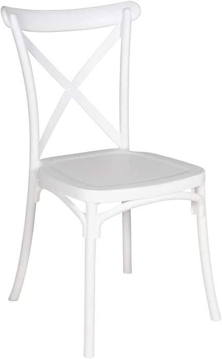 Set 4 Sedie Impilabili Vintage Retrò in polipropilene da Giardino e Cucina