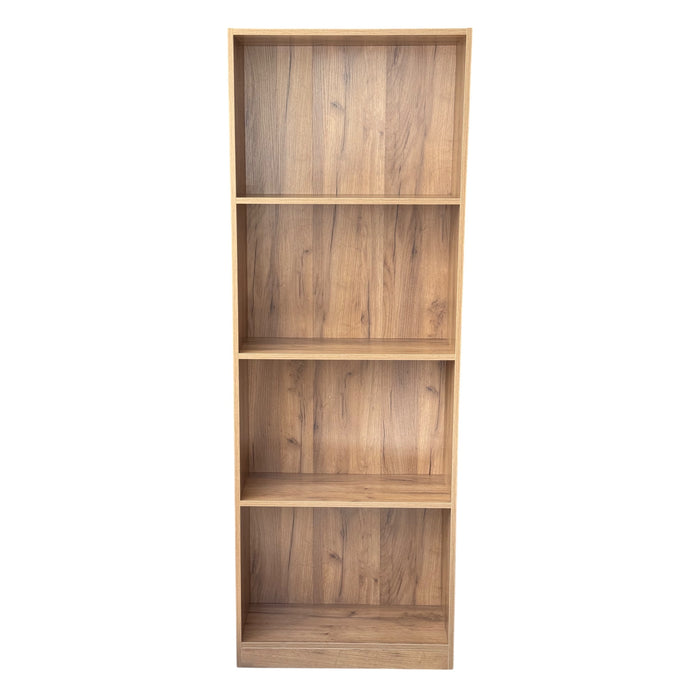Libreria Scaffale in Legno Melaminico 4 Ripiani Resistente 60x24x170H cm