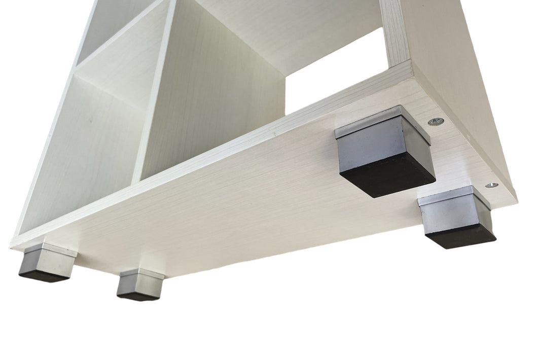 Libreria in legno Bianco nordico 60x24x68H cm Scaffale Mobiletto 4 Ripiani ART.106B