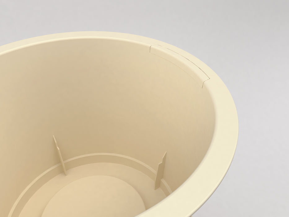 Vaso a Colonna in Plastica Opaca con contenitore cachepot estraibile