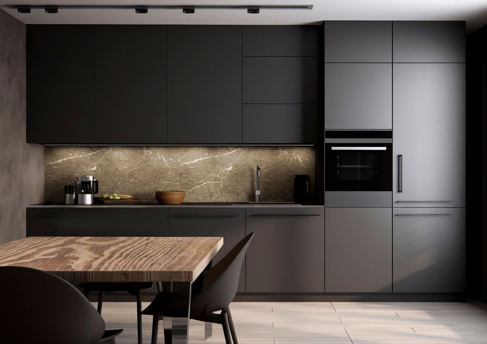 Pannello UV Effetto Marmo 60x120 cm Paraschizzi per Cucina Conf. 4 Pezzi