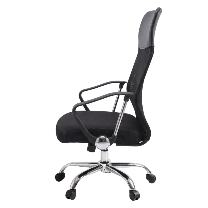 Sedia da Scrivania Ufficio ergonomica direzionale imbottita Schienale a rete Nera Altezza regolabile