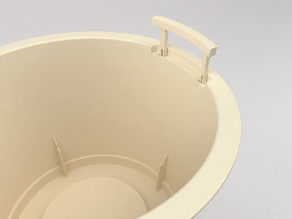 Vaso a Colonna in Plastica Opaca con contenitore cachepot estraibile