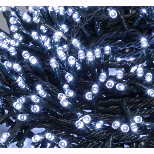 Serie Luci Natale 480 Led Bianco Caldo Traditional Giochi Luce Filo 26 mt Uso Esterno D2201