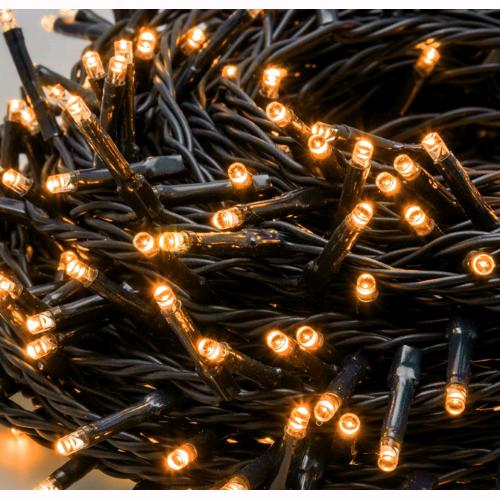 Serie Luci Natale 480 Led Bianco Caldo Traditional Giochi Luce Filo 26 mt Uso Esterno D2201