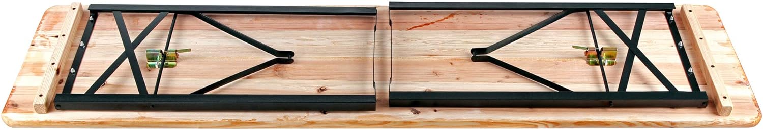 Set Birreria Tavolo + 2 Panche in Legno Naturale Richiudibile Salvaspazio fino a 10 persone