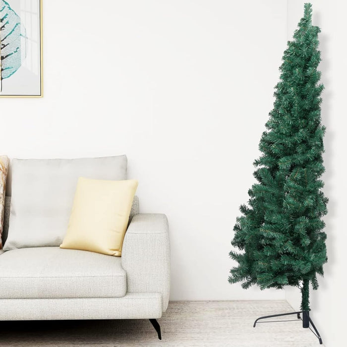 Mezzo Albero di Natale da Parete Rami in PVC con Apertura ad Ombrello Salvaspazio