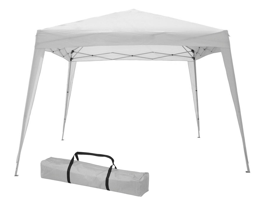 Gazebo Pieghevole Richiudibile Bianco Telo in PE 160 gr/mq Impermeabile con Borsa
