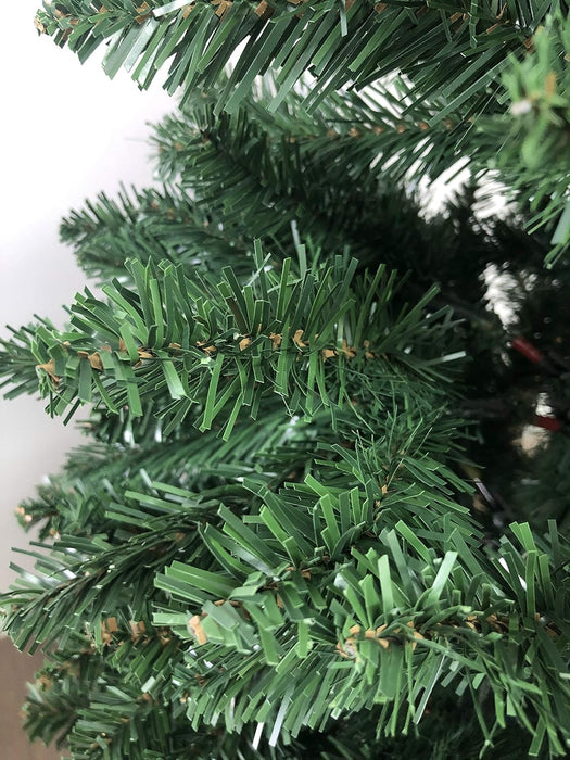 Albero di Natale Slim Folto Verde Rami in PVC con Apertura ad Ombrello Salvaspazio