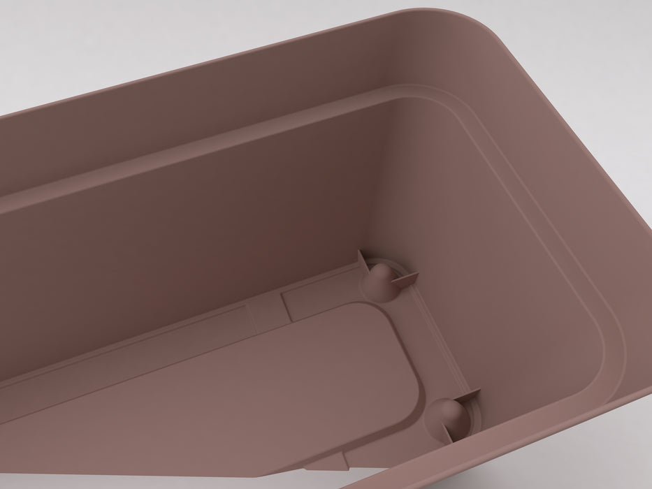 Vaso Cassettone Fioriera Balconiera in plastica per interni ed esterni