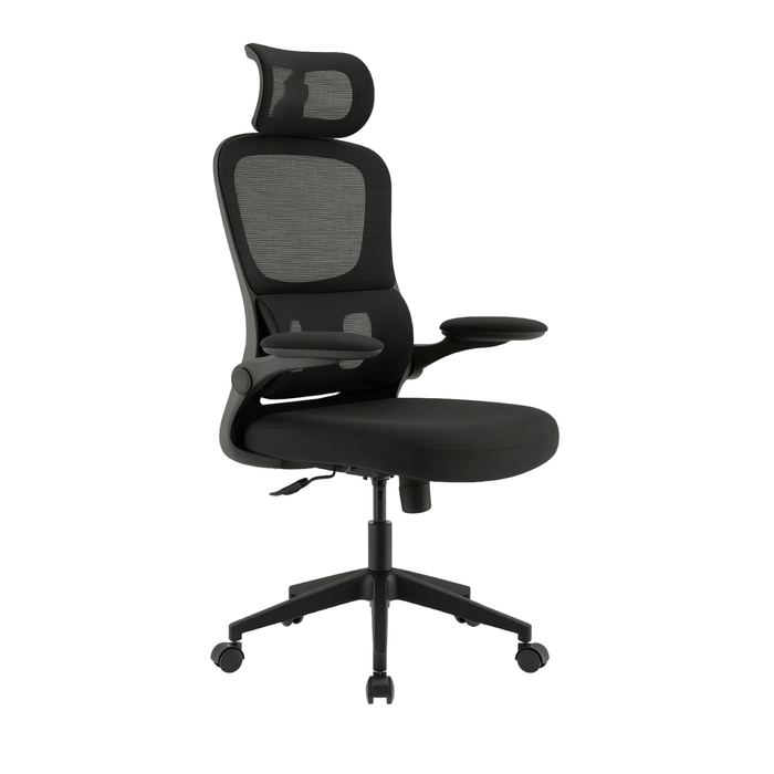 Sedia Scrivania Ufficio Ergonomica Poggiatesta Regolabile Schienale in Rete Traspirante seduta imbottita Supporto lombare