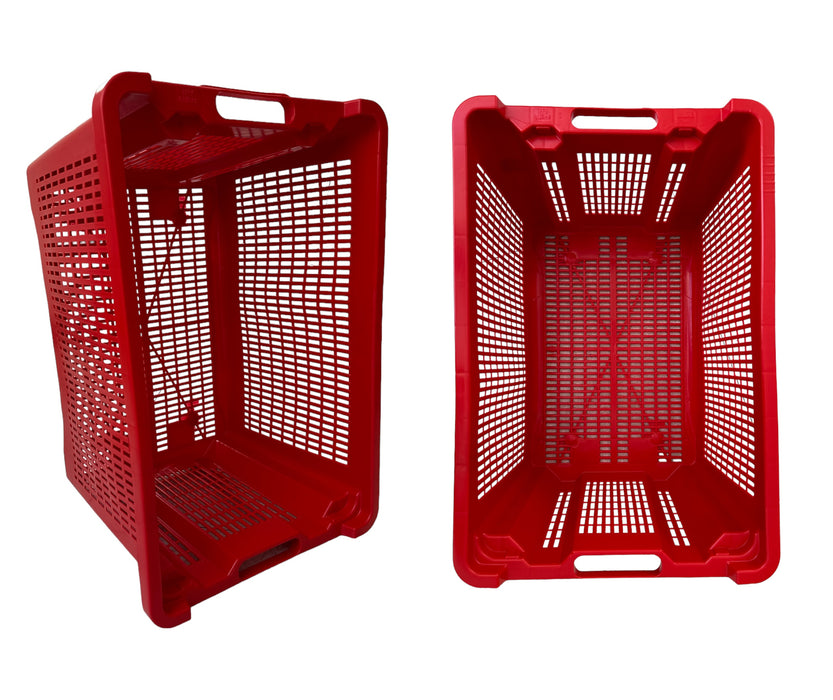 Cassetta agricola ortofrutta Salvaspazio in polietilene HDPE 52x29x42H cm Fondo Forato e chiuso