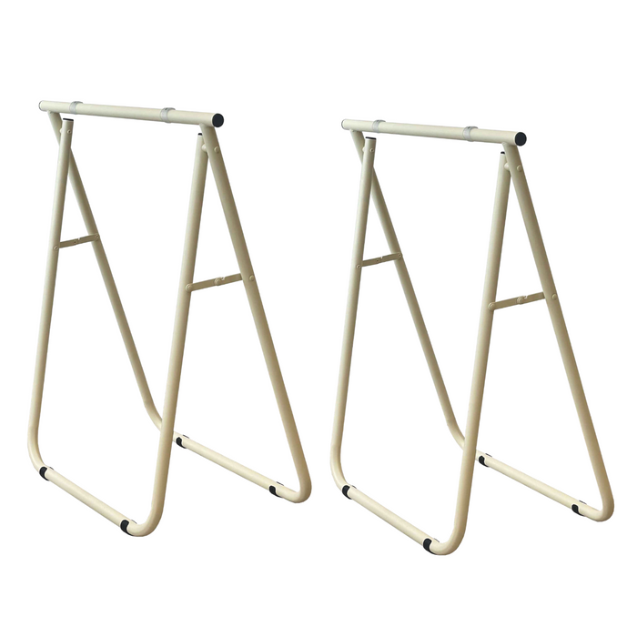 Set 2 Cavalletti pieghevoli salvaspazio 62x75H cm in ferro per Scrivania e Banchi da Lavoro