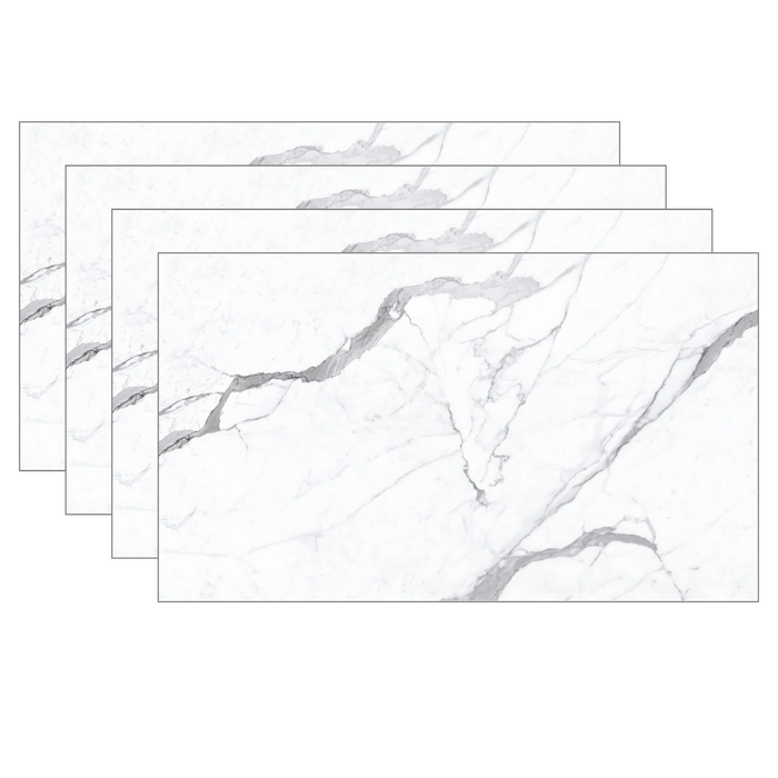 Pannello UV Effetto Marmo 60x120 cm Paraschizzi per Cucina Conf. 4 Pezzi