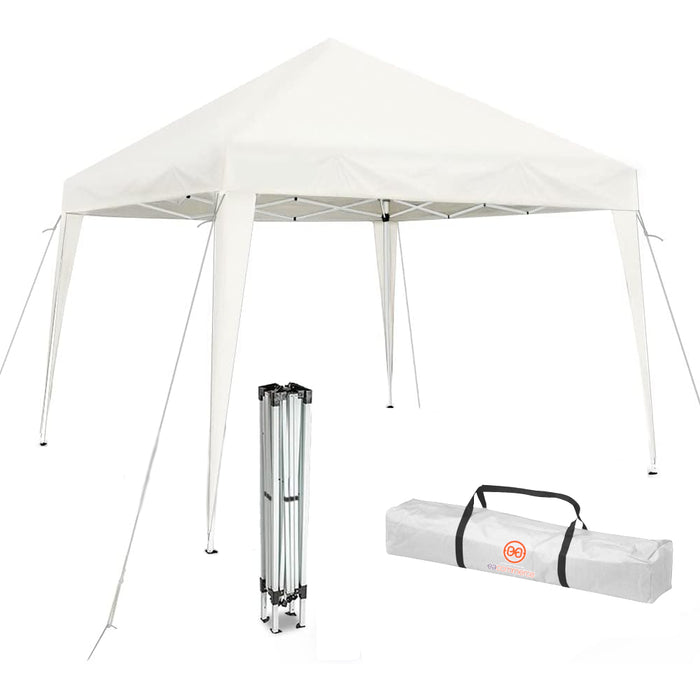 Gazebo Pieghevole Richiudibile Bianco Telo in PE 160 gr/mq Impermeabile con Borsa