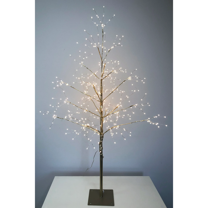 Albero di Natale LED Nanoled Luce Calda Struttura metallo dorato
