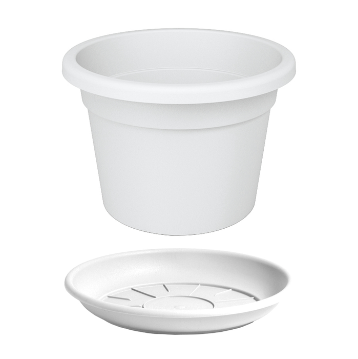 Vaso Tondo Classico in Plastica PPL Finitura Satinata per interni ed esterni
