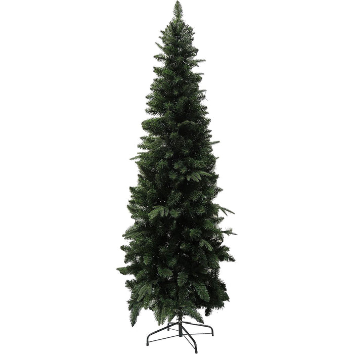 Albero di Natale SLIM Adamello Base Metallo Rami Ombrello Pe + Pvc