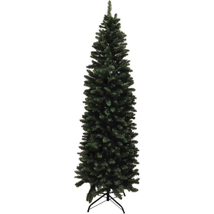 Albero di Natale Slim Folto Verde Rami in PVC con Apertura ad Ombrello Salvaspazio