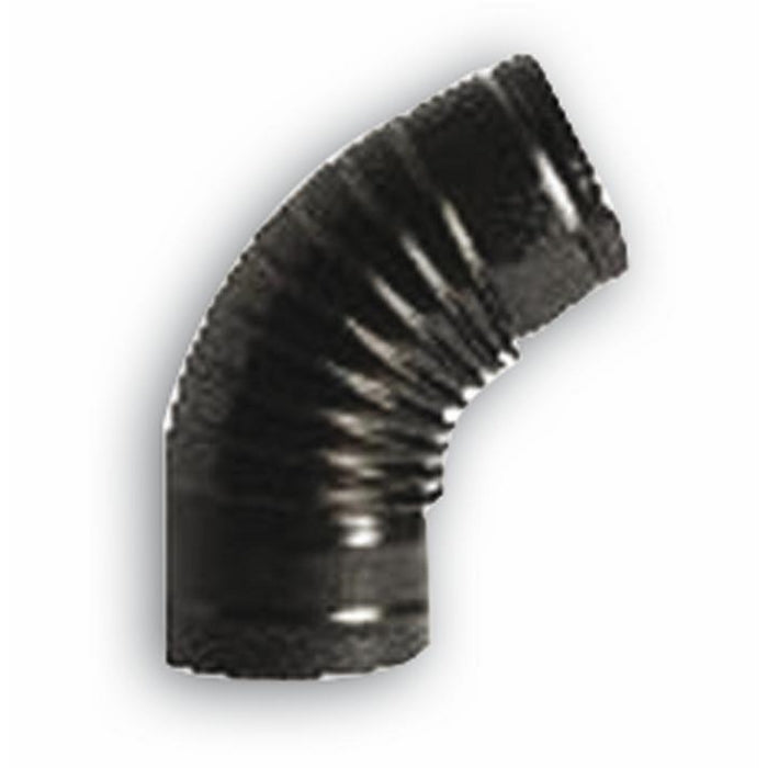 Gomito a 45° per Tubi Stufa Ø 12 cm in lamiera porcellanata colore Nero Opaco