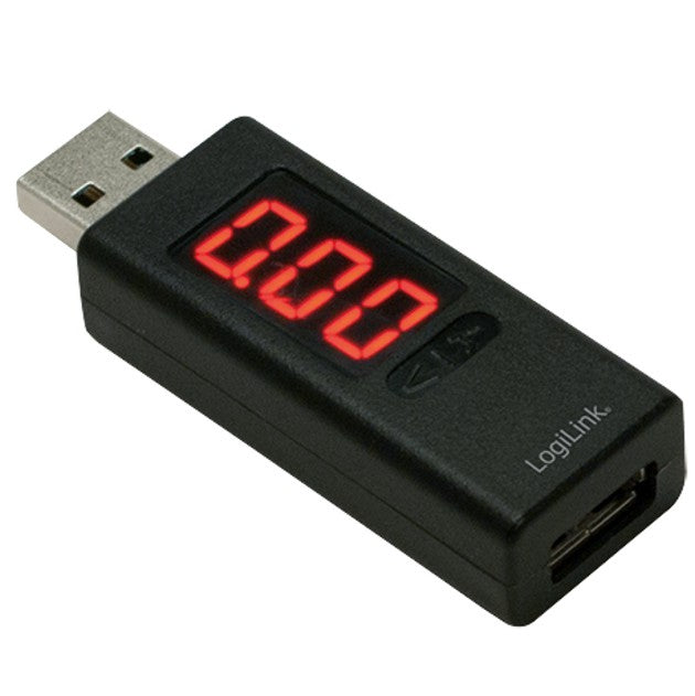 LOGILINK Rilevatore di Tensione con LED Luminoso per Dispositivi USB
