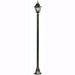 Lampione Da Giardino Mod. Vienna Nero 1 Luce Su Palo Altezza 180 Cm.