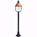 Lampada Lanterne Su Piantana Da Giardino Mod. Verona Copertura Ramata H.120cm.