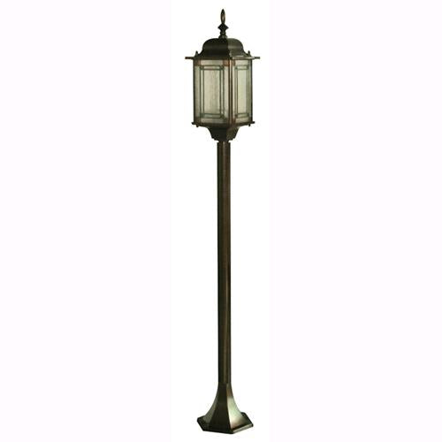 Lampada Lanterna Da Giardino Mod. Clok Stand Su Piantana Altezza 120 Cm.