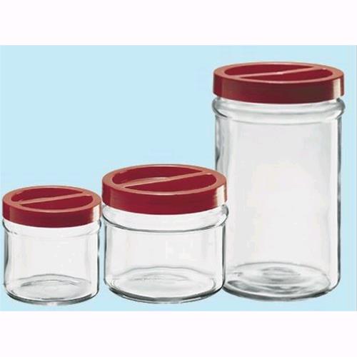 Vaso in vetro Ortes per alimenti 1000 cc/ml con tappo a vite conf.12pz 