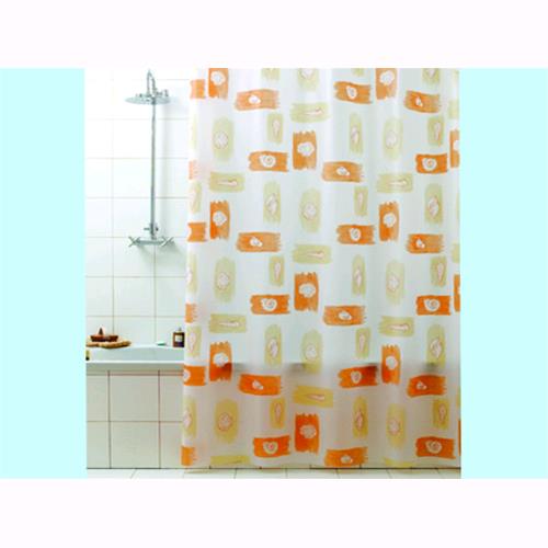 Tenda Doccia In Pvc Fantasia Piumini Gialli Completa Di Anelli 180x200cm   539