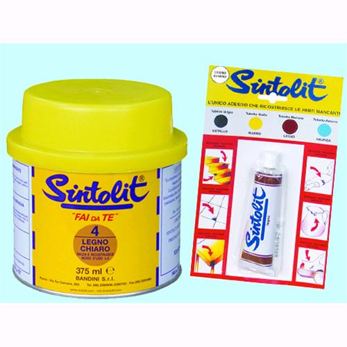 Stucco per legno chiaro e scuro Sintolit - Legno scuro - Tubetto ml. 60 Conf. 24 Pz