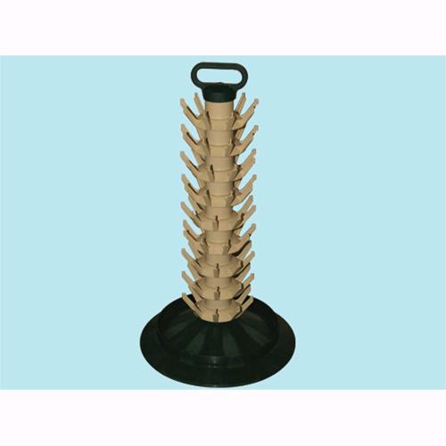 Scolabottiglie In Plastica 81 Posti Con Base Tonda E Maniglia H.73 Cm