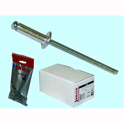 Rivetti Brixo Alluminio - Ø mm. 4,8 - L. mm. 12 - Conf. scatola 500 pz.