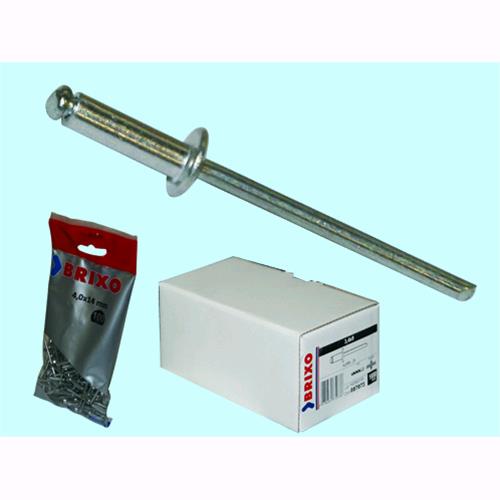 Rivetti Brixo Alluminio - Ø mm. 3,0 - L. mm. 10 - Conf. scatola 1000 pz.
