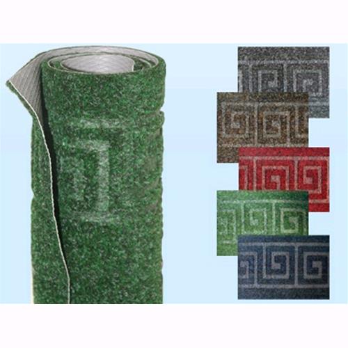 Passatoio Tappeto Mod. Inca Colore Rosso Decoro Quadri H67cm X 25 Mt.