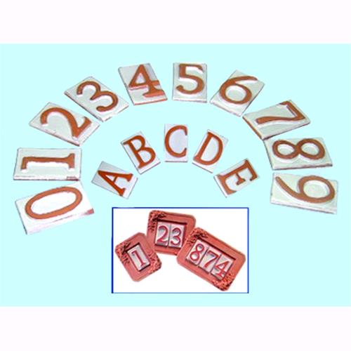Numeri civici terracotta Telcom - Lettera C Conf. 10 Pz