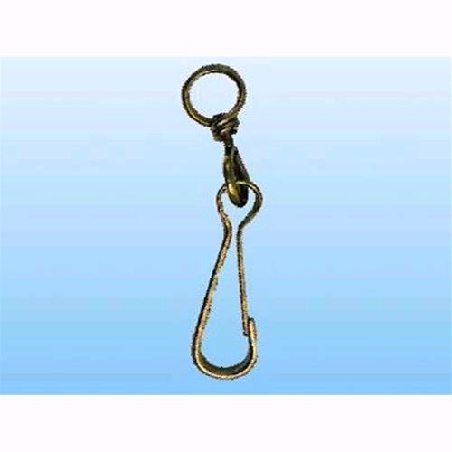 Moschettone Simplex in acciaio nichelato - Lunghezza mm. 80 - 1 Pz
