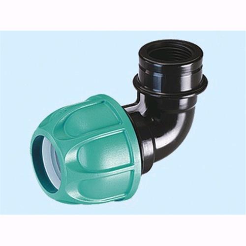Gomiti Claber con filettatura per tubi PE 90273 90423 - Gomito Ø 1" filetto F 3/4" Conf. 12 Pz