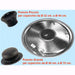Coperchio Tondo Per Pentole Caldaie In Alluminio Diam. 40cm