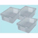 Set 3 Contenitori Milano In Resina Trasparente Rettangolari 38x28xh.14cm.