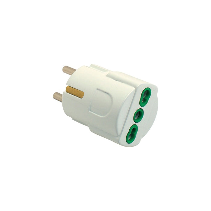 OEM Adattatore Schuko Spina 2P+T- Presa bipasso 2P+T