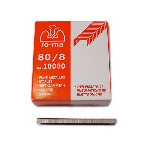 Punti 8 mm per Fissatrice Pneumatica Mk80 Mek80 e Rapid PS12-80 10000 pz