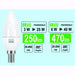 Lampadine Ecolight Led Oliva - E14 - 3 Watt - 3000 K - Luce Calda - Lumen 250