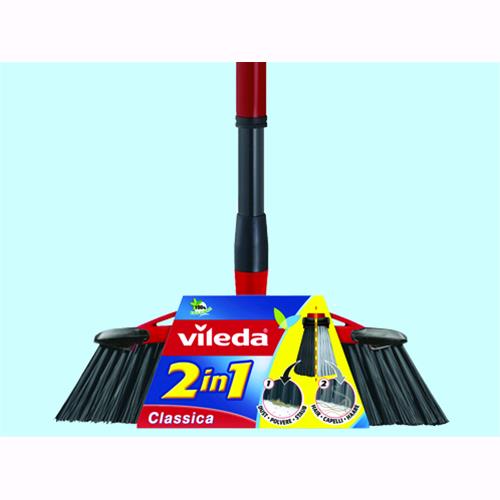 Vileda Scopa 2in1 Classica con manico telescopico