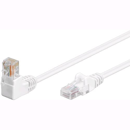 Intellinet Cavo di rete Patch Connettore Angolato 90° CCA Cat. 5e UTP 0,25m Bianco