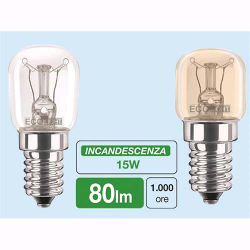 Lampadine Ecolight Incandescenza Frigo e Forno