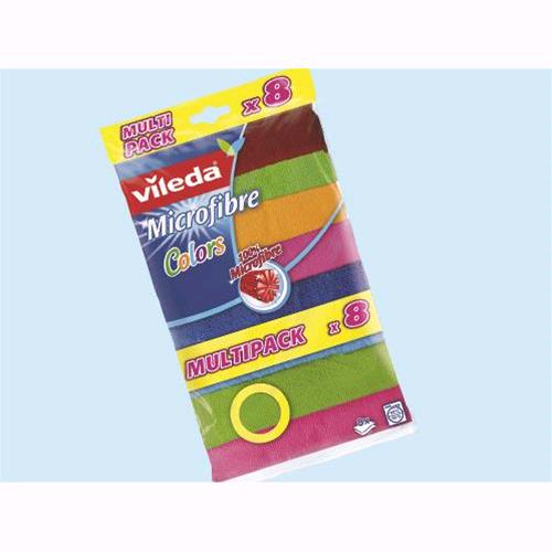 Vileda Panni Microfibra Colors 8 pezzi