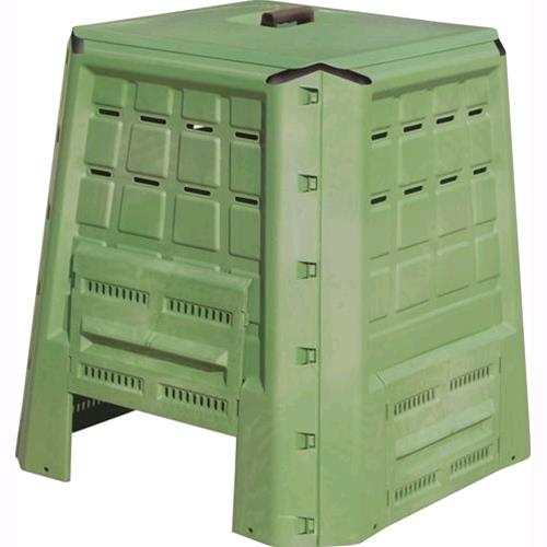 COMPOSTIERA IN POLIPROPILENE 380 Litri 80X80X82H cm Verde Saracinesche Apribili